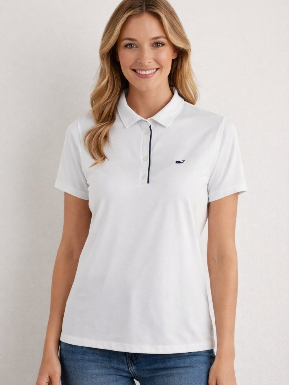 Vineyard Vines Women’s Performance White Polo Shirt M